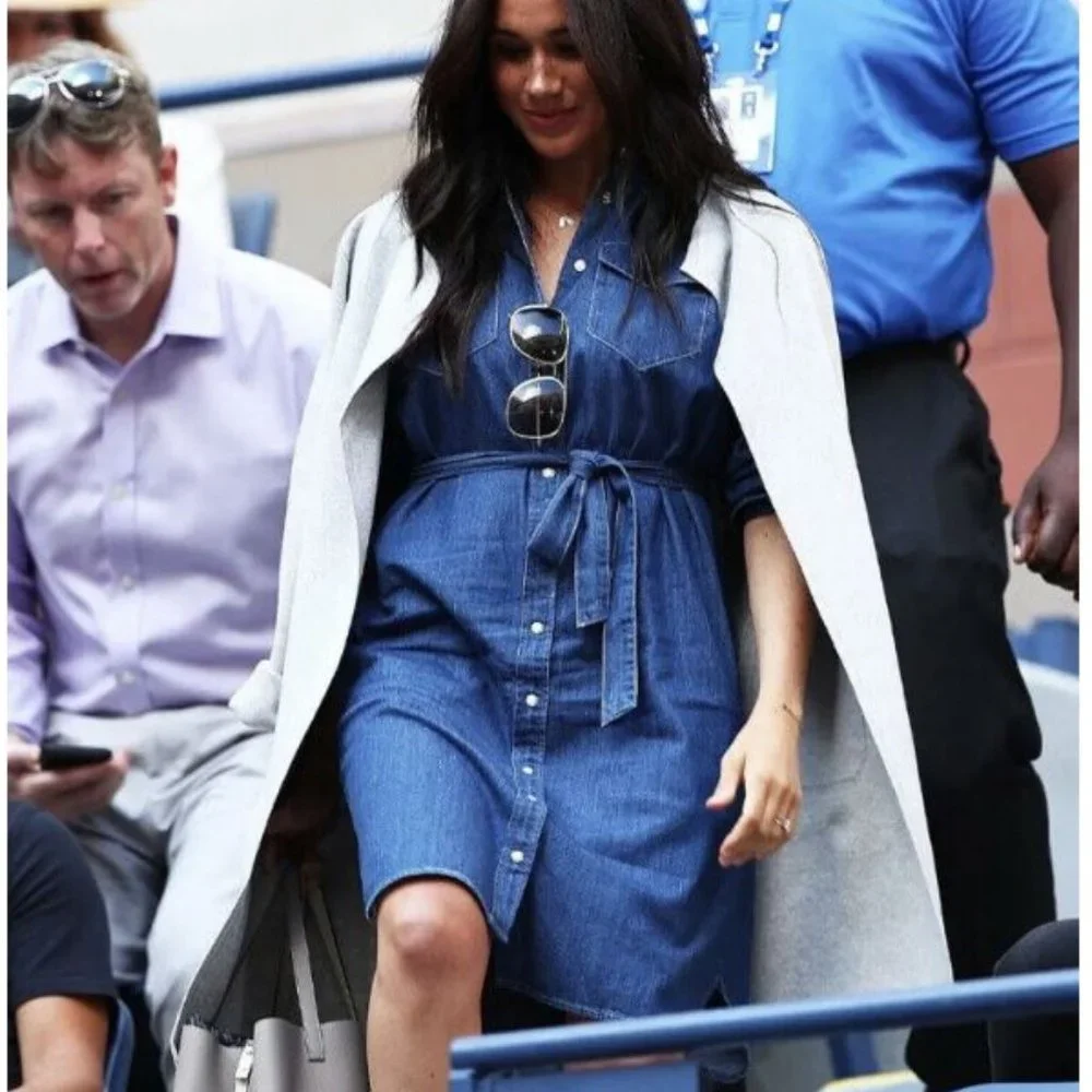 J. Crew Indigo Denim Shirt Midi Dress